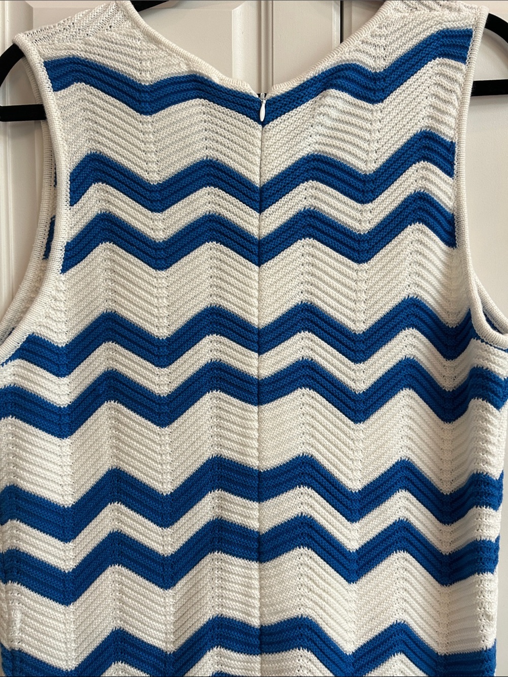Tuckernuck Blue and White Chevron Knit Maxi Dress - Picture 5 of 8